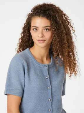 NEO NOIR MITTA KNIT CARDIGAN SMOKE BLUE
