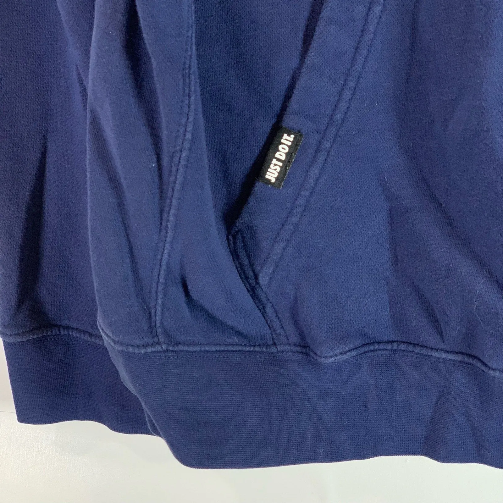 NIKE Sportswear Men's Navy/Green Just Do It Fleece Pullover Hoodie SZ L