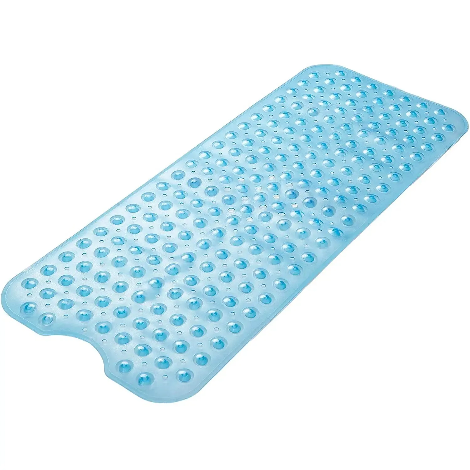 Non-Slip Eco Friendly Bath Mat- 100 *40 cm - Transparent Blue ( Soft pebble ),non-slip bath mat