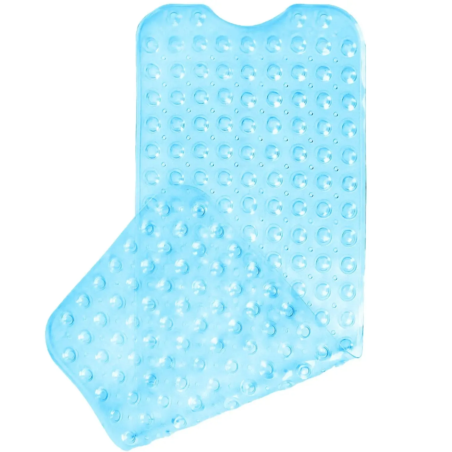 Non-Slip Eco Friendly Bath Mat- 100 *40 cm - Transparent Blue ( Soft pebble ),non-slip bath mat