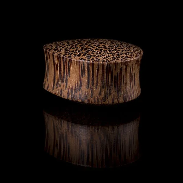 Palm Wood Tear Drop Ear Plugs for Stretched Ears