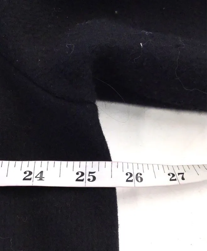 Paper London Women's Black Blue Overcoat - Size 12