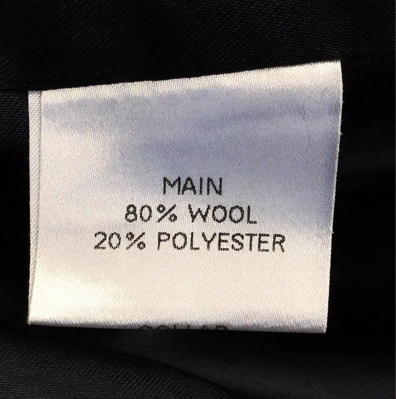 Paper London Women's Black Blue Overcoat - Size 12