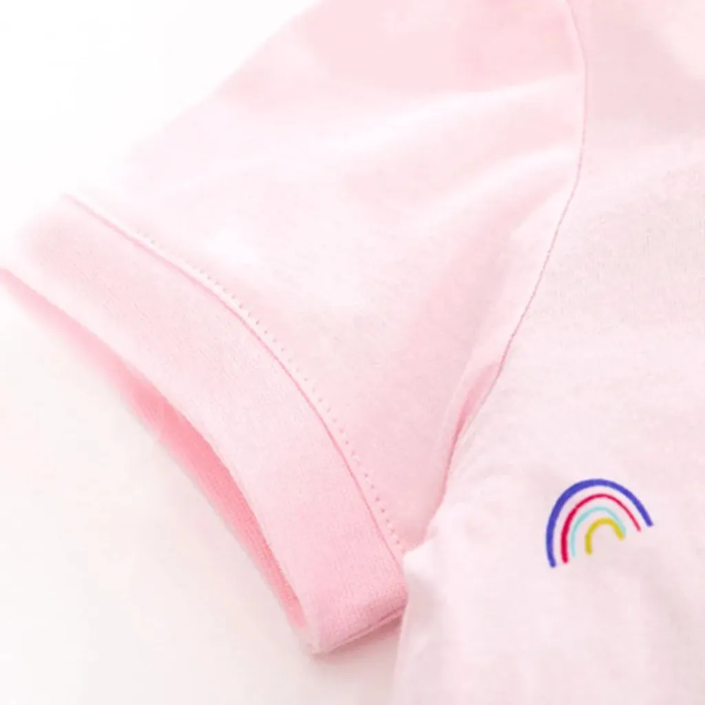 Pink Summer Rainbow Girls' Polo Dress