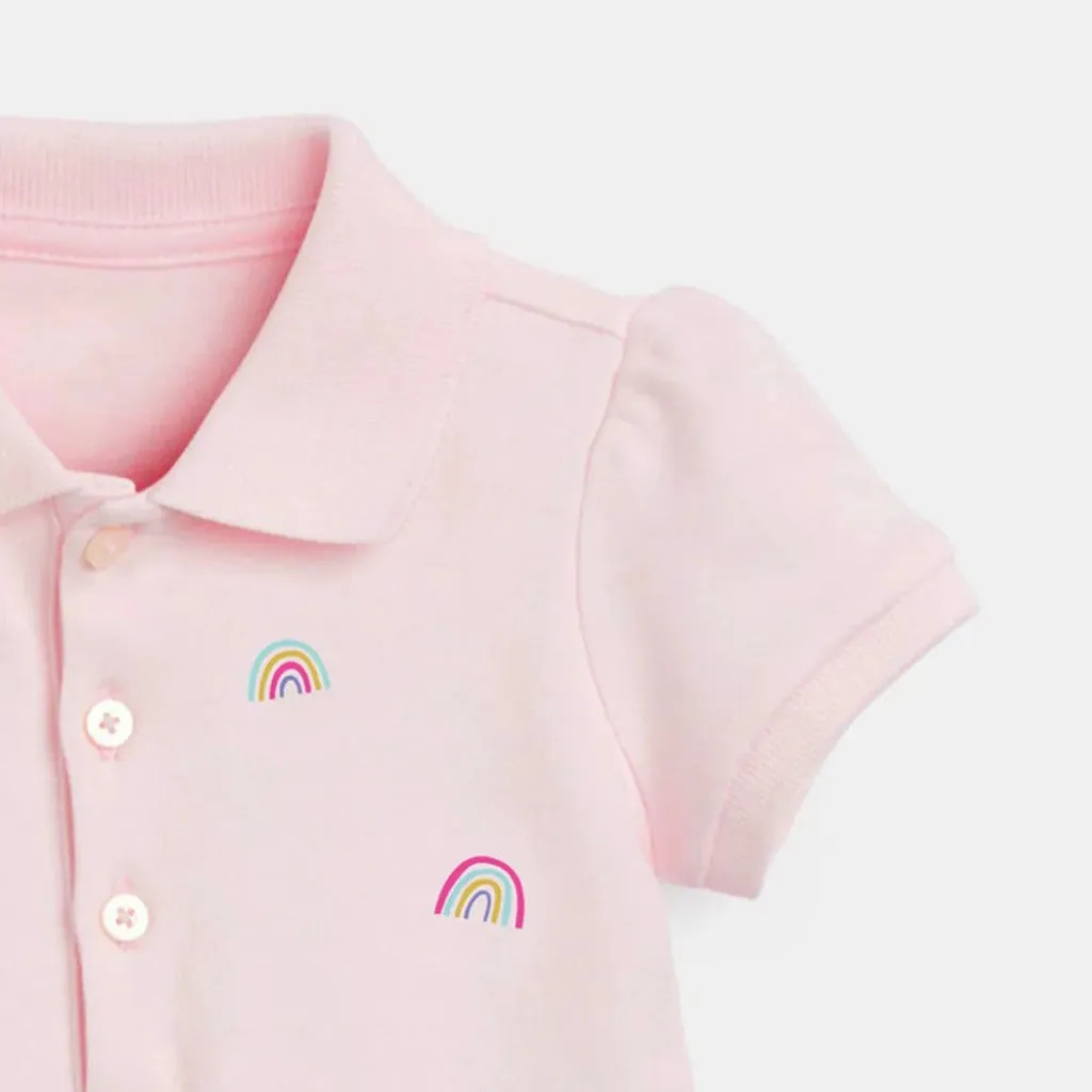 Pink Summer Rainbow Girls' Polo Dress