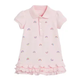 Pink Summer Rainbow Girls' Polo Dress