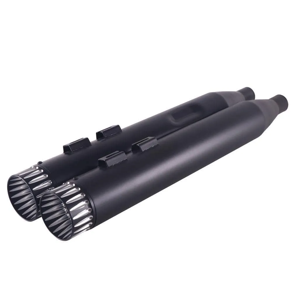 Sharkroad Harley Touring 1995-2016 4.0” Black Slip On Mufflers