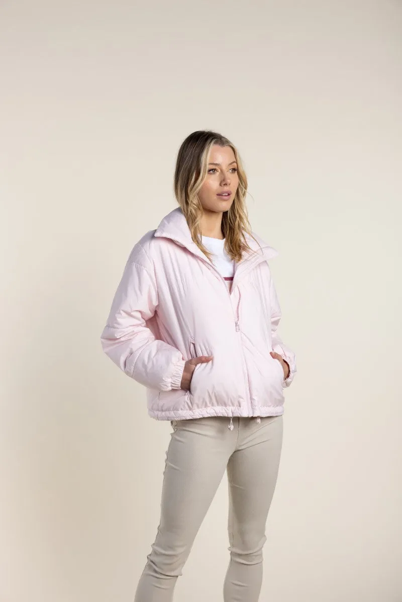 Short Puffer W/Hood in Pale Pink 2776 by Two-T's