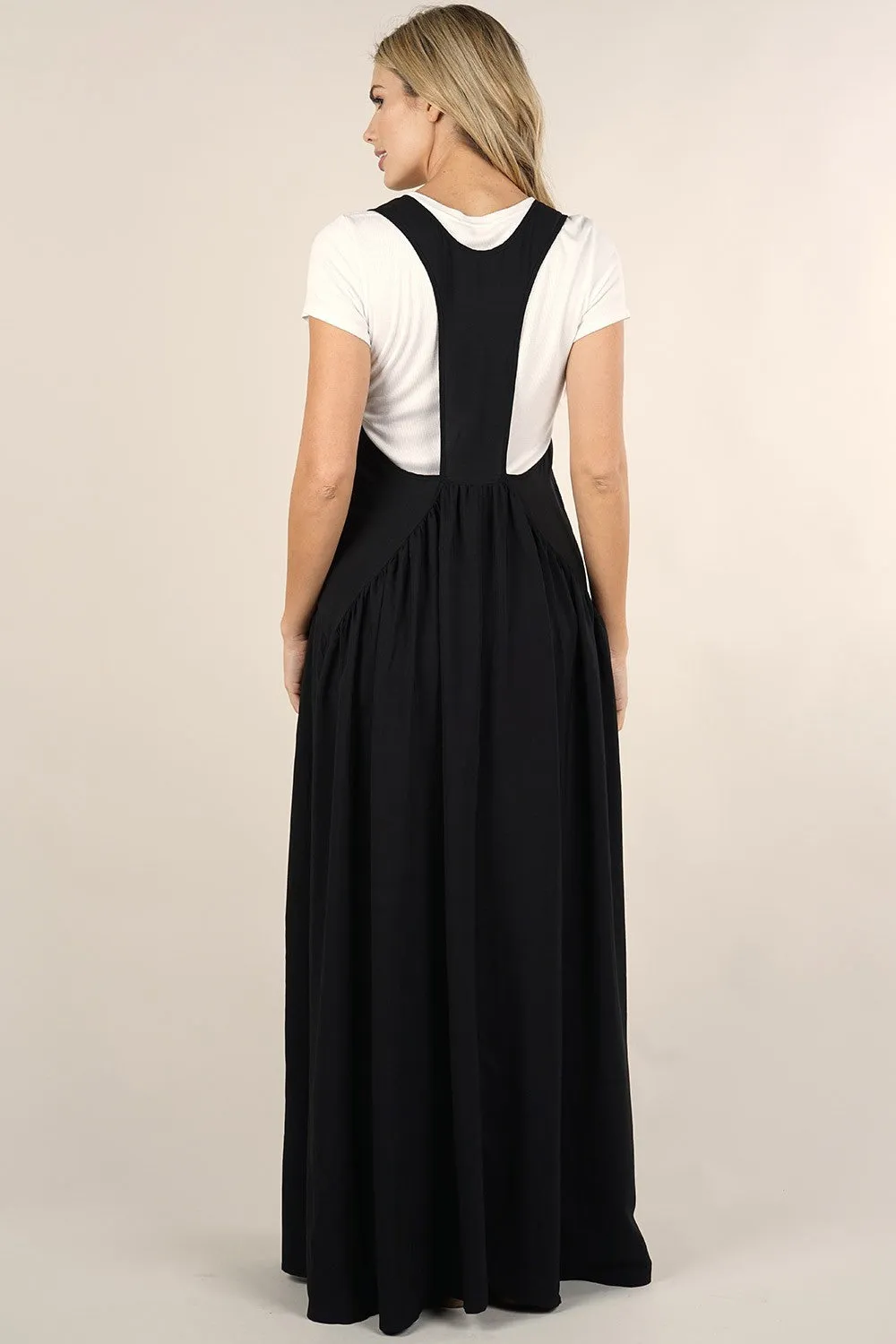 Sleeveless Racer Back Tiered Maxi Dress