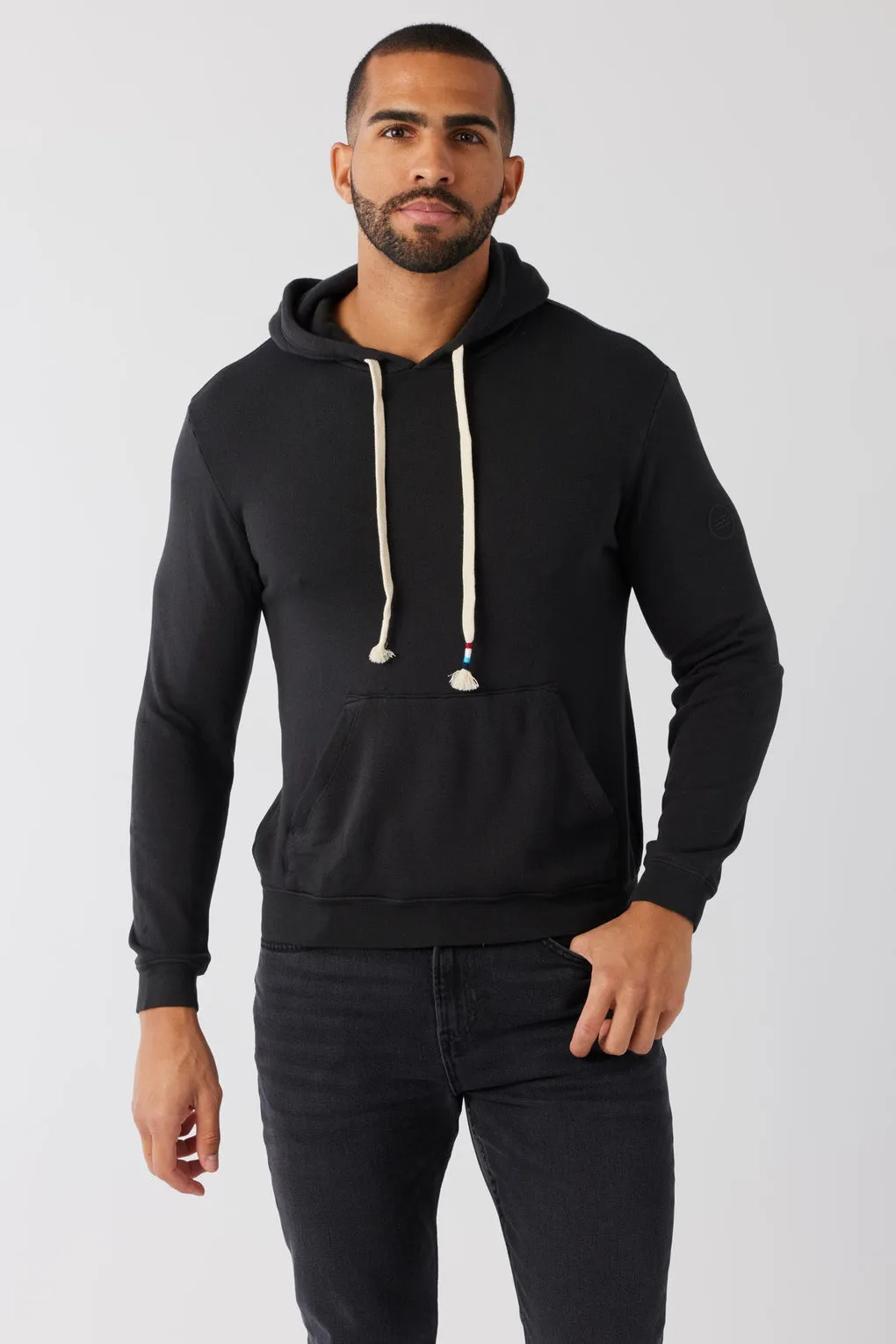 SOL ANGELES MENS CIRCLE WAVES PULLOVER HOODIE - BLACK