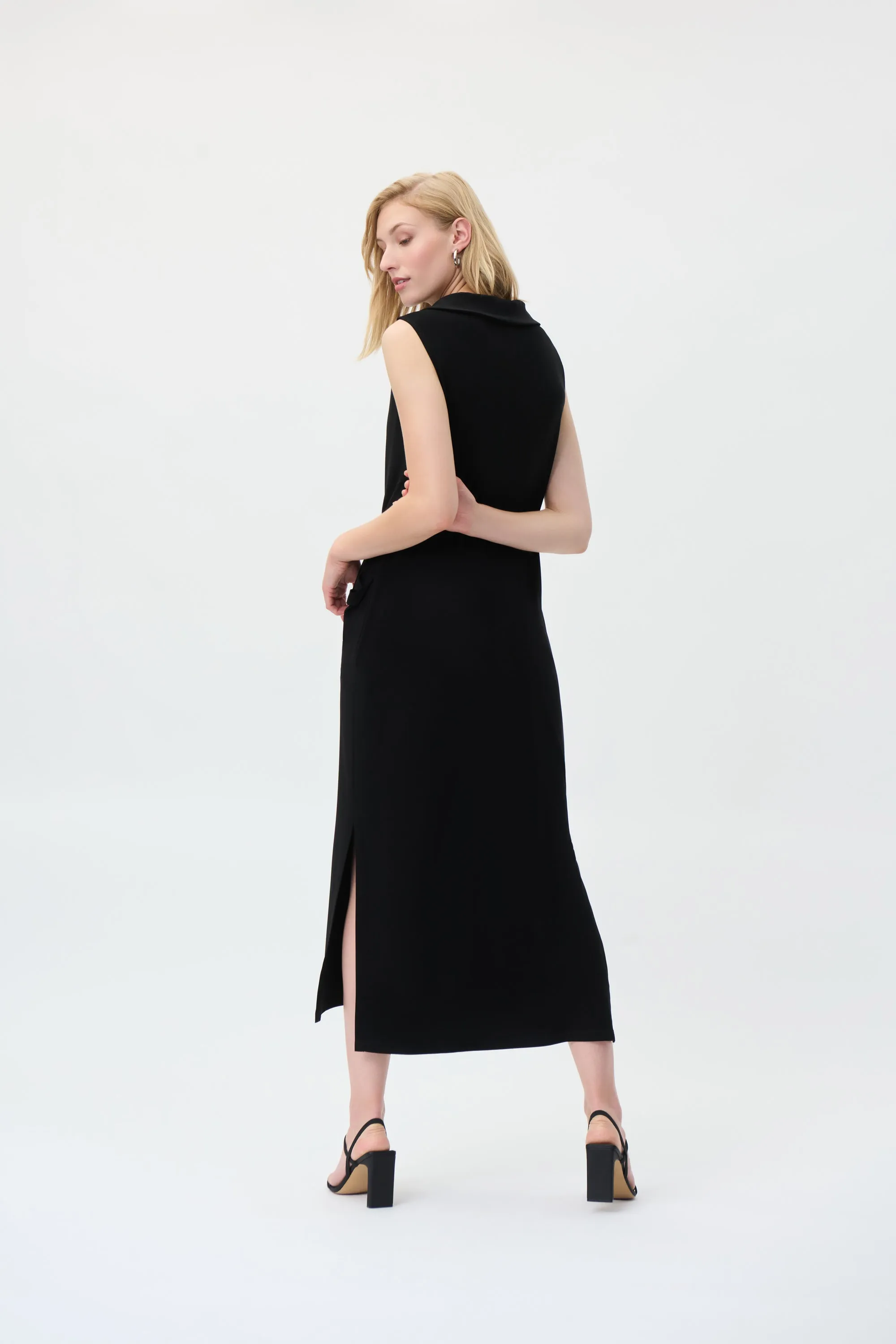 Solid Silky Knit Trapeze Dress