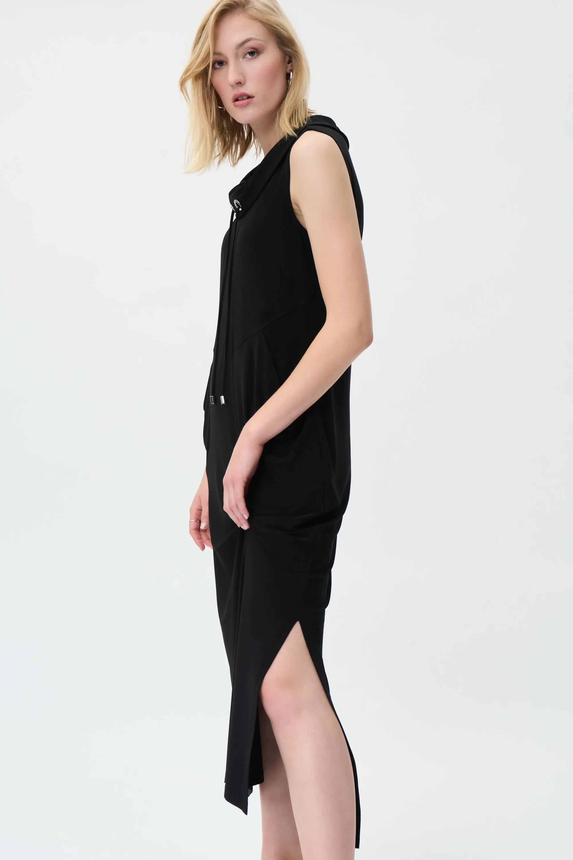 Solid Silky Knit Trapeze Dress