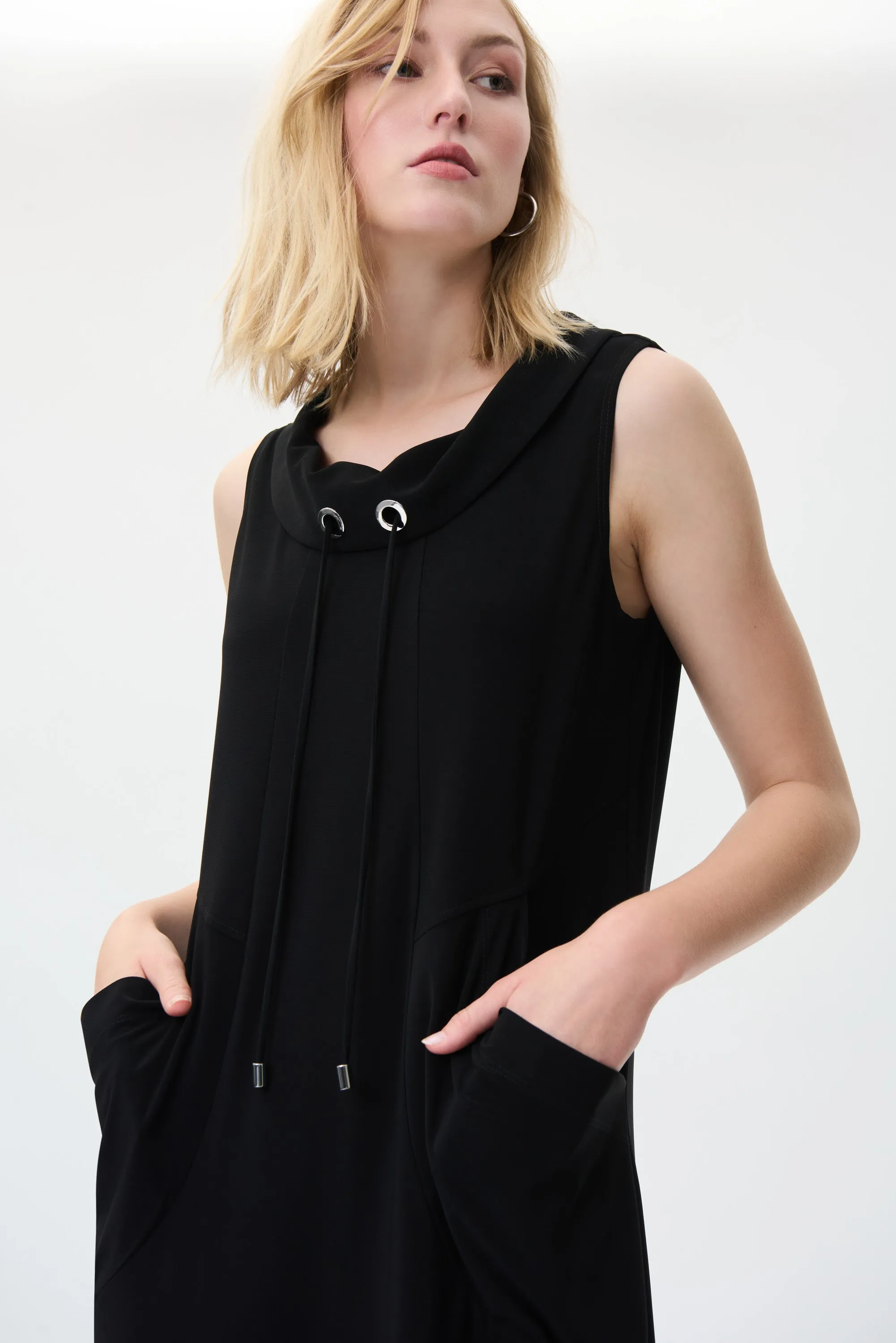 Solid Silky Knit Trapeze Dress