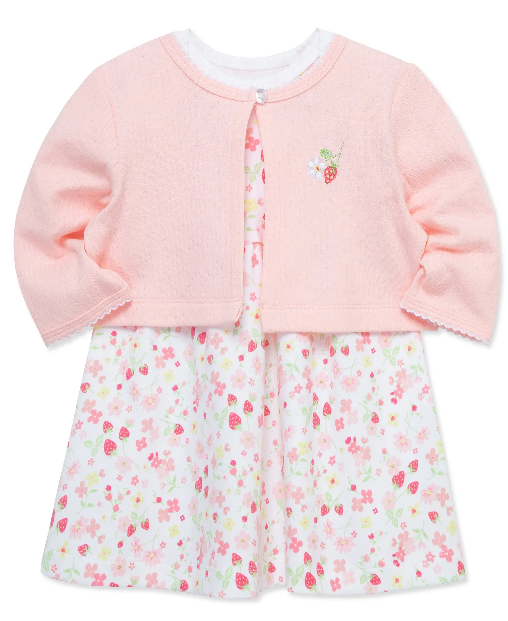 Strawberry Dress & Cardigan Set