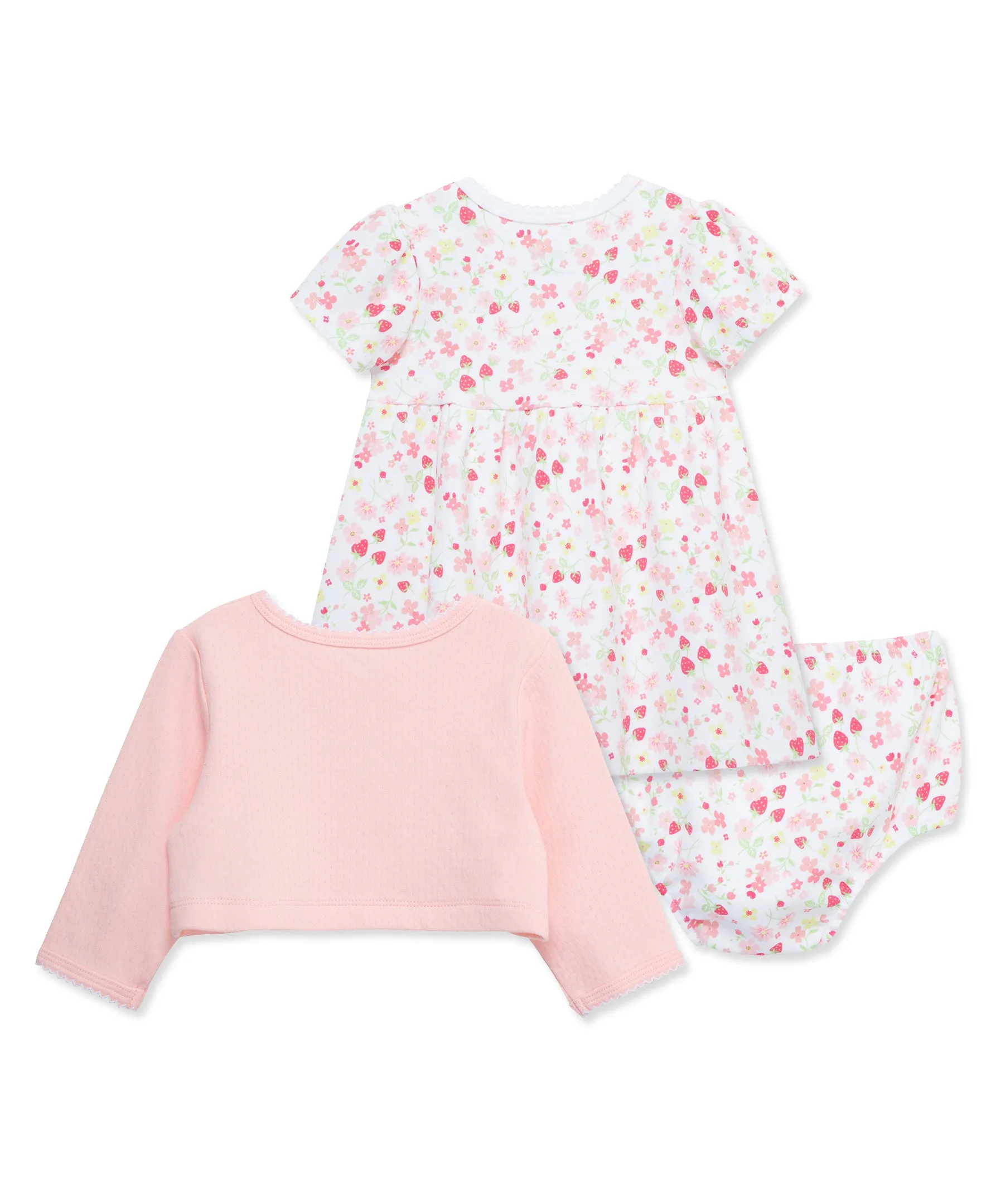 Strawberry Dress & Cardigan Set