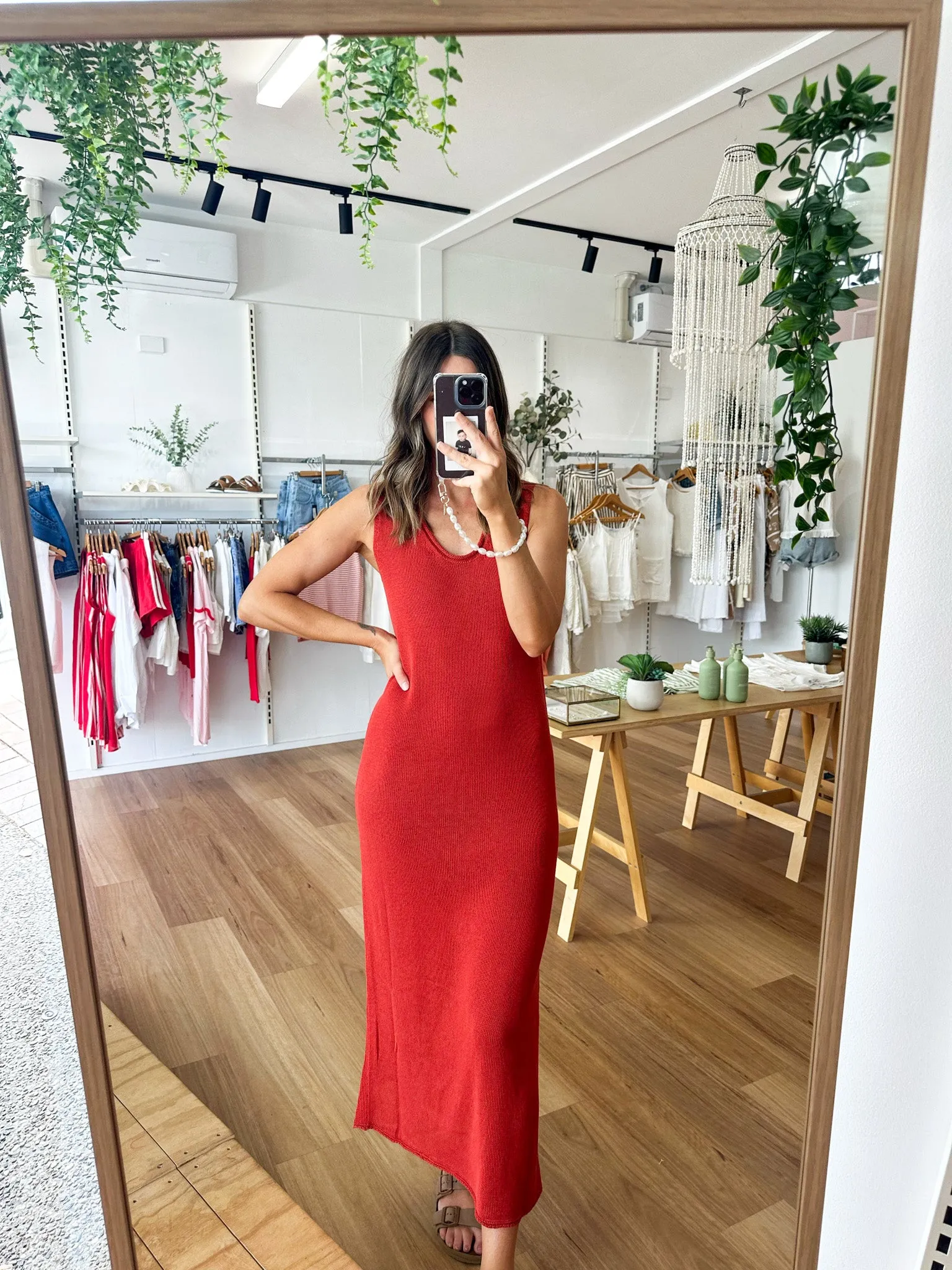 Sundancer Knit Dress Brick