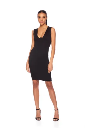 Susana Monaco - Plunge Wire Front Dress - Black