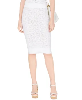 Sweater Mesh Pencil Skirt