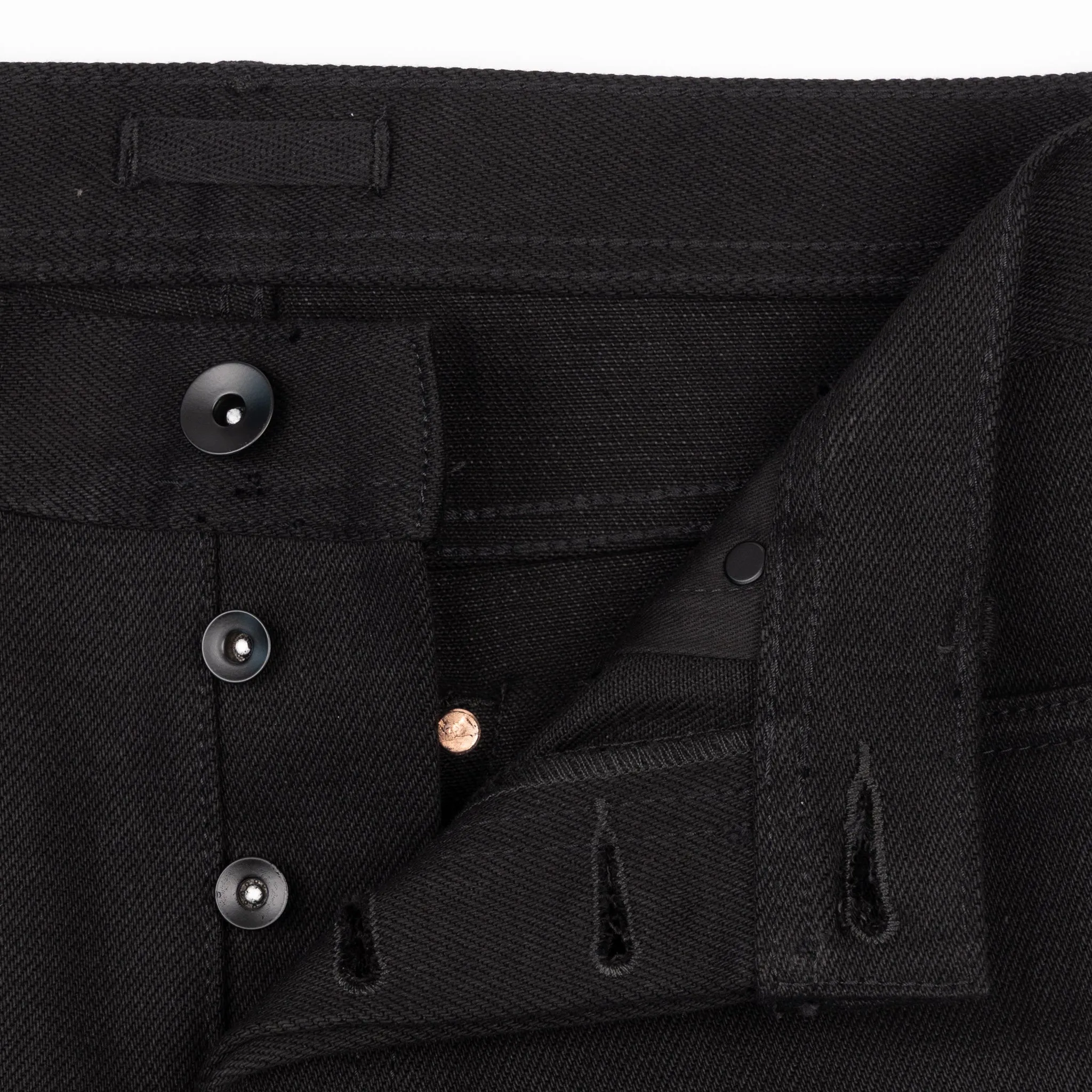 UB642 Relaxed Tapered - 21oz Heavyweight Solid Black Selvedge
