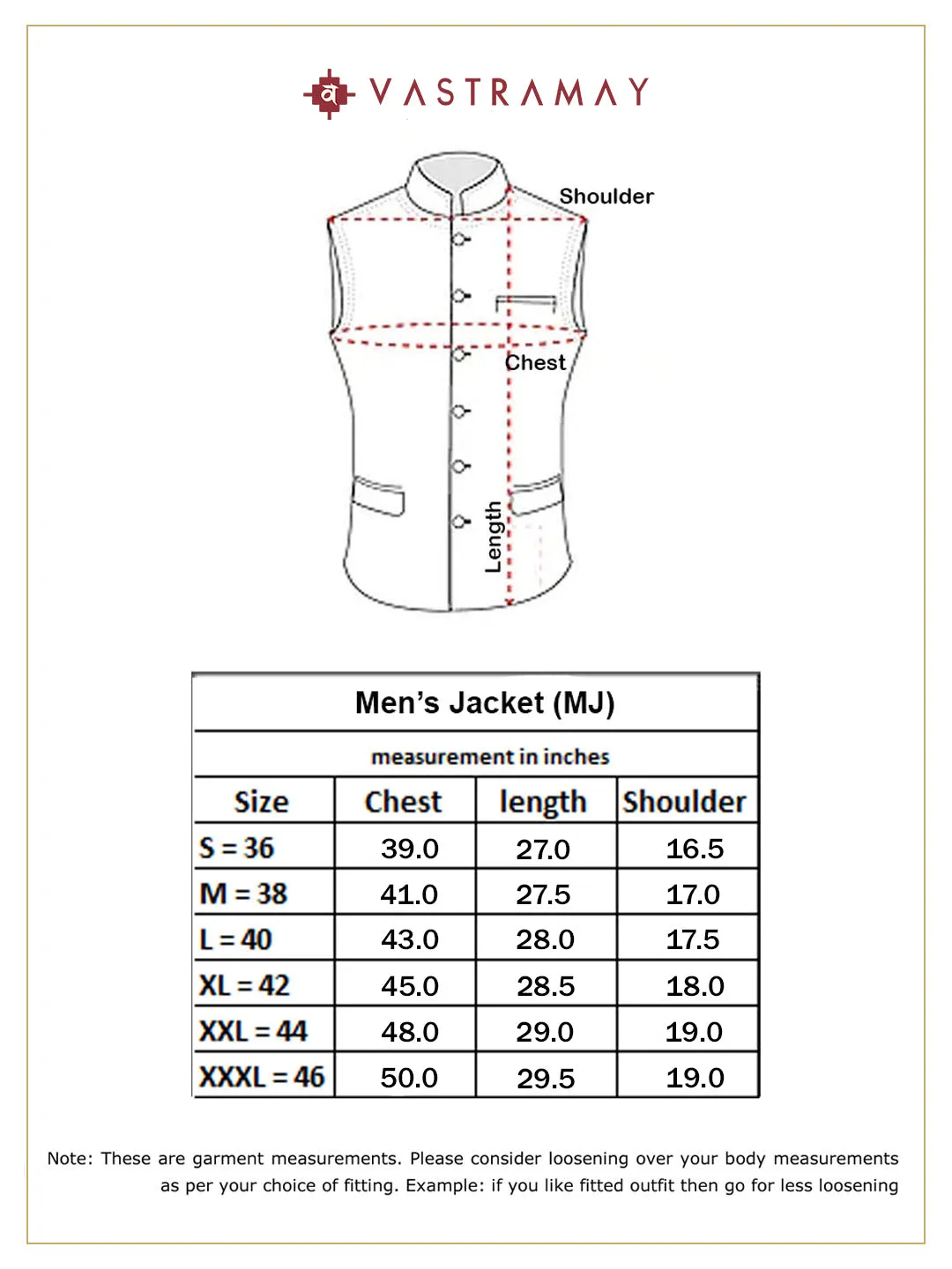 VASTRAMAY Men's Black Jute Nehru Jacket
